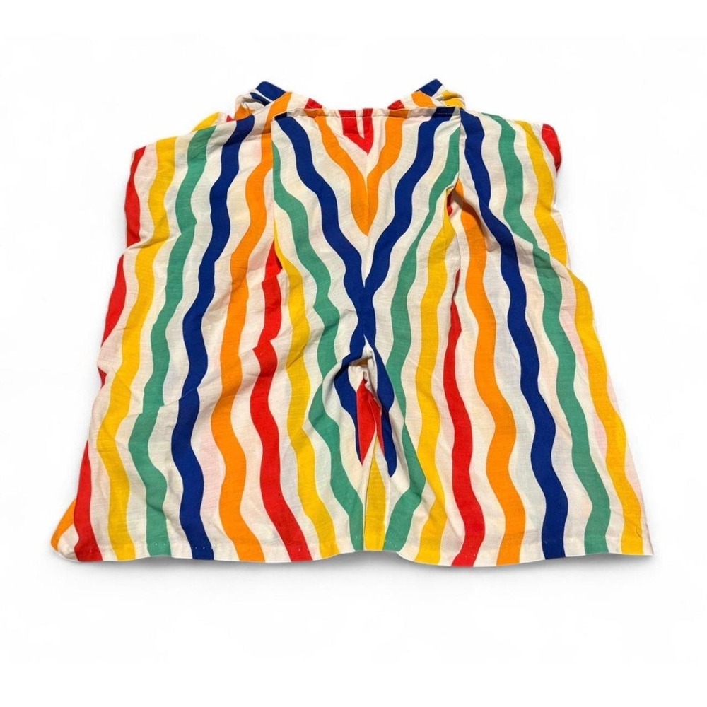 Vintage Lezlie Milson Rainbow Stripe Shorts High Waist Colorful Retro